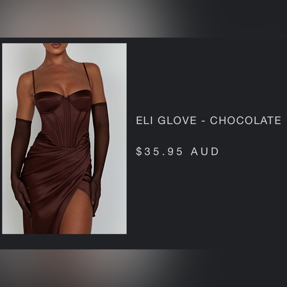 BabyBoo Despina Satin Maxi Dress - Chocolate - Picture 3 of 4